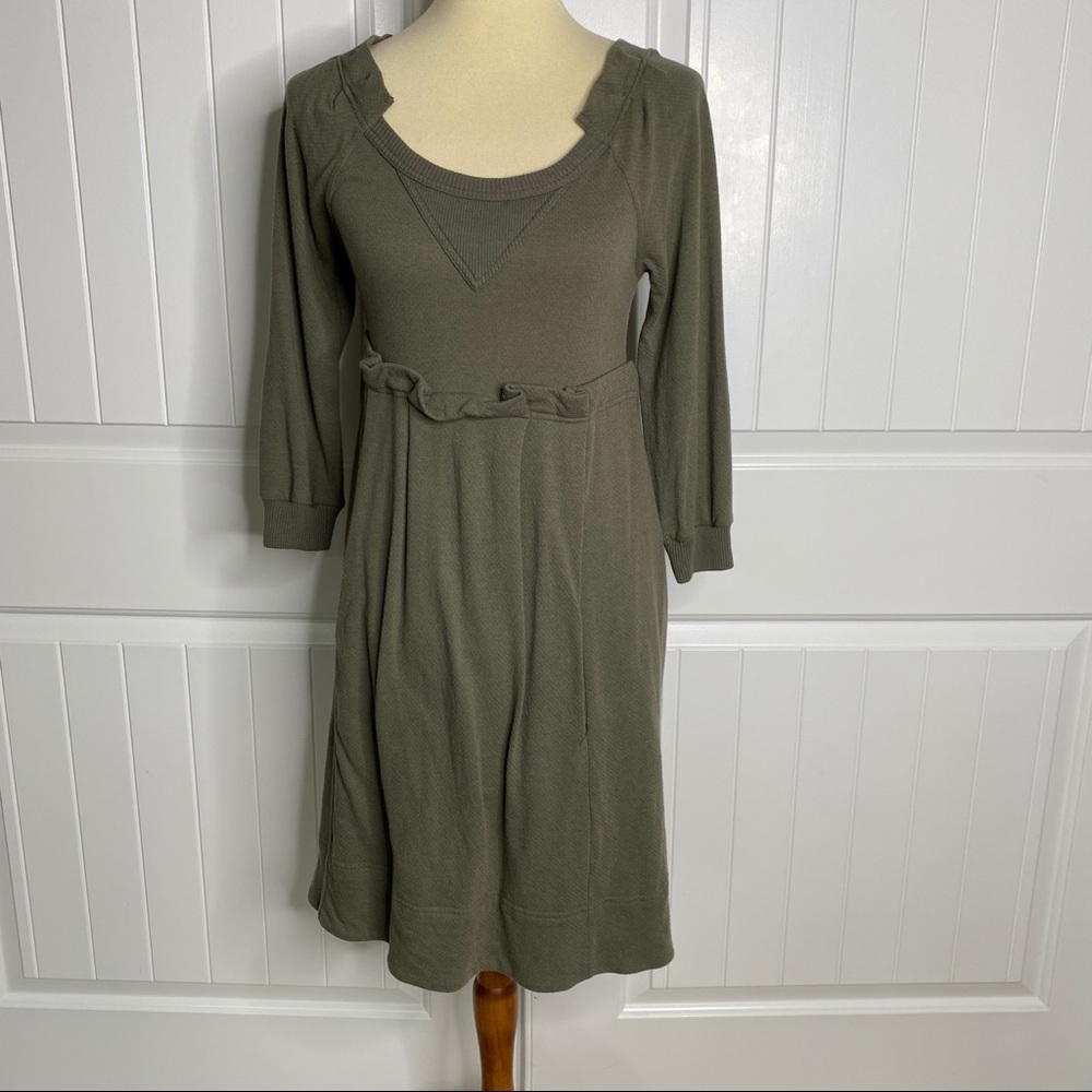 Marc Jacobs army green long sleeved dress small